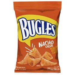Bugles Crispy Corn Snacks, Nacho Cheese, Snack Bags, 3 oz