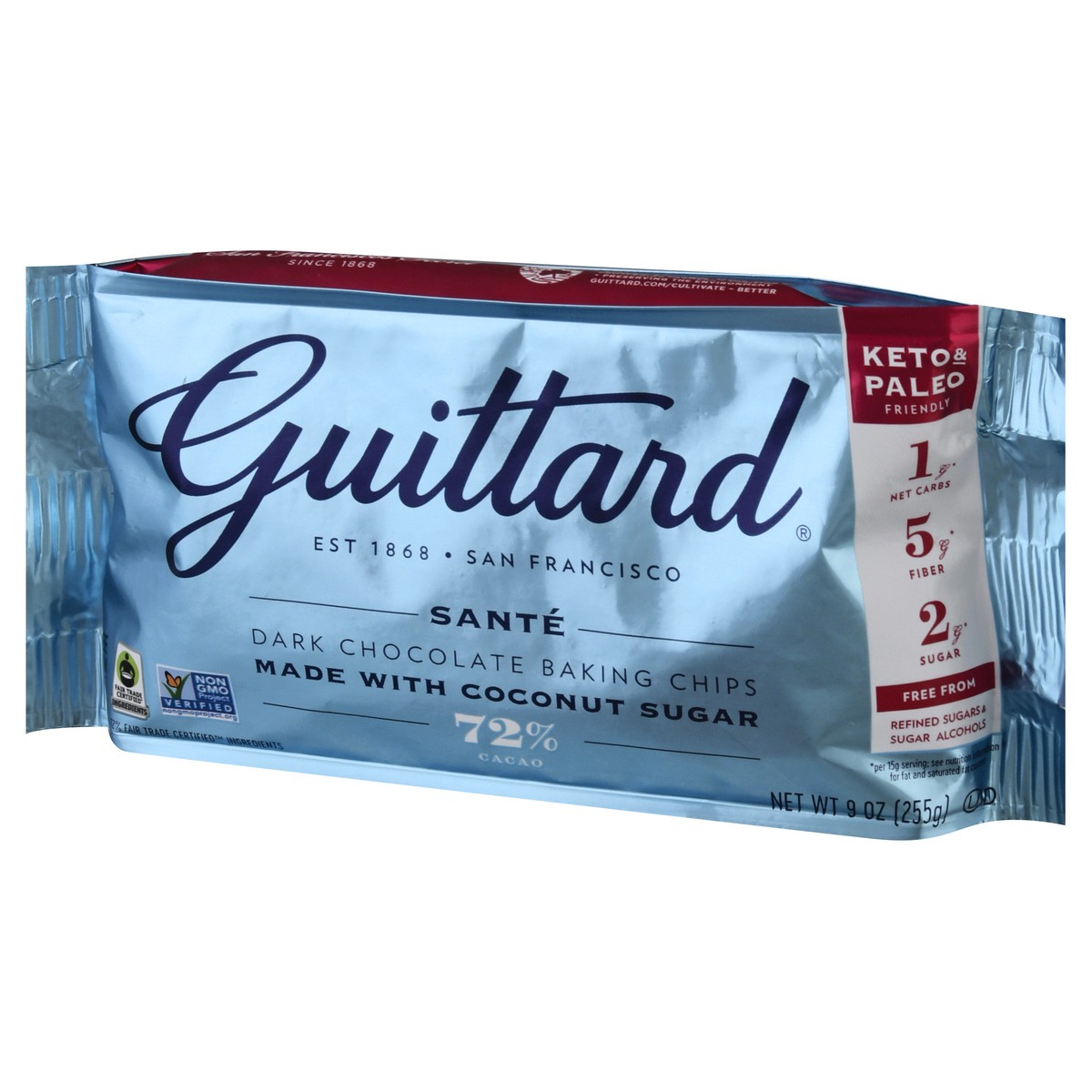 slide 9 of 12, Guittard 72% Cacao Dark Chocolate Baking Chips 9 oz, 9 oz