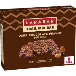LÄRABAR Trail Mix Bars, Dark Chocolate Peanut, Gluten Free Baked Nut Bar, 8 Count, 8.48 oz