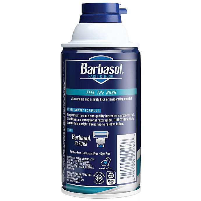 slide 2 of 2, Barbasol Shaving Cream, Thick & Rich, Pacific Rush, 10 oz