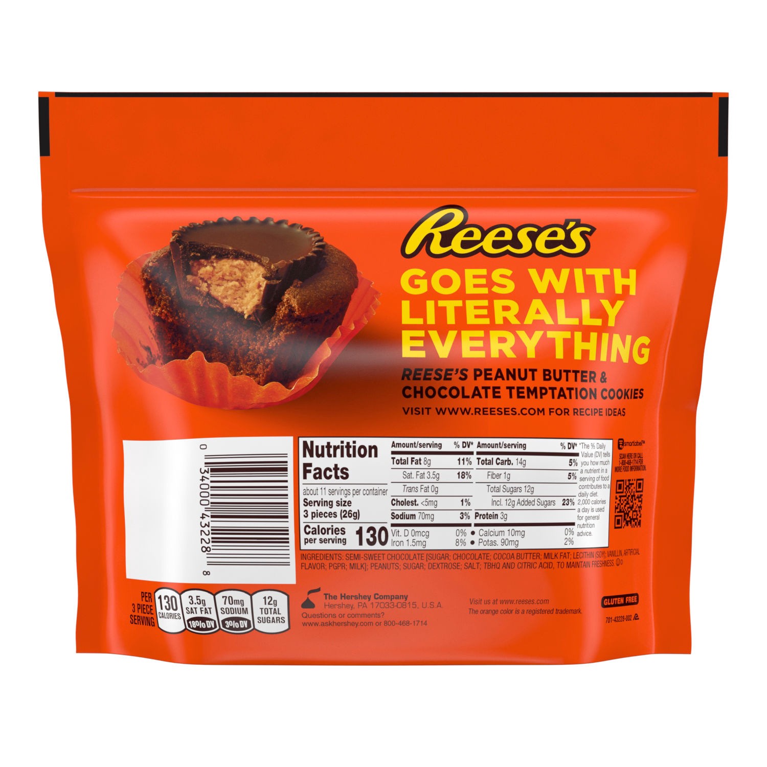 slide 8 of 8, Reese's Miniatures Dark Chocolate Peanut Butter Cups, Candy Share Pack, 10.2 oz, 10.2 oz