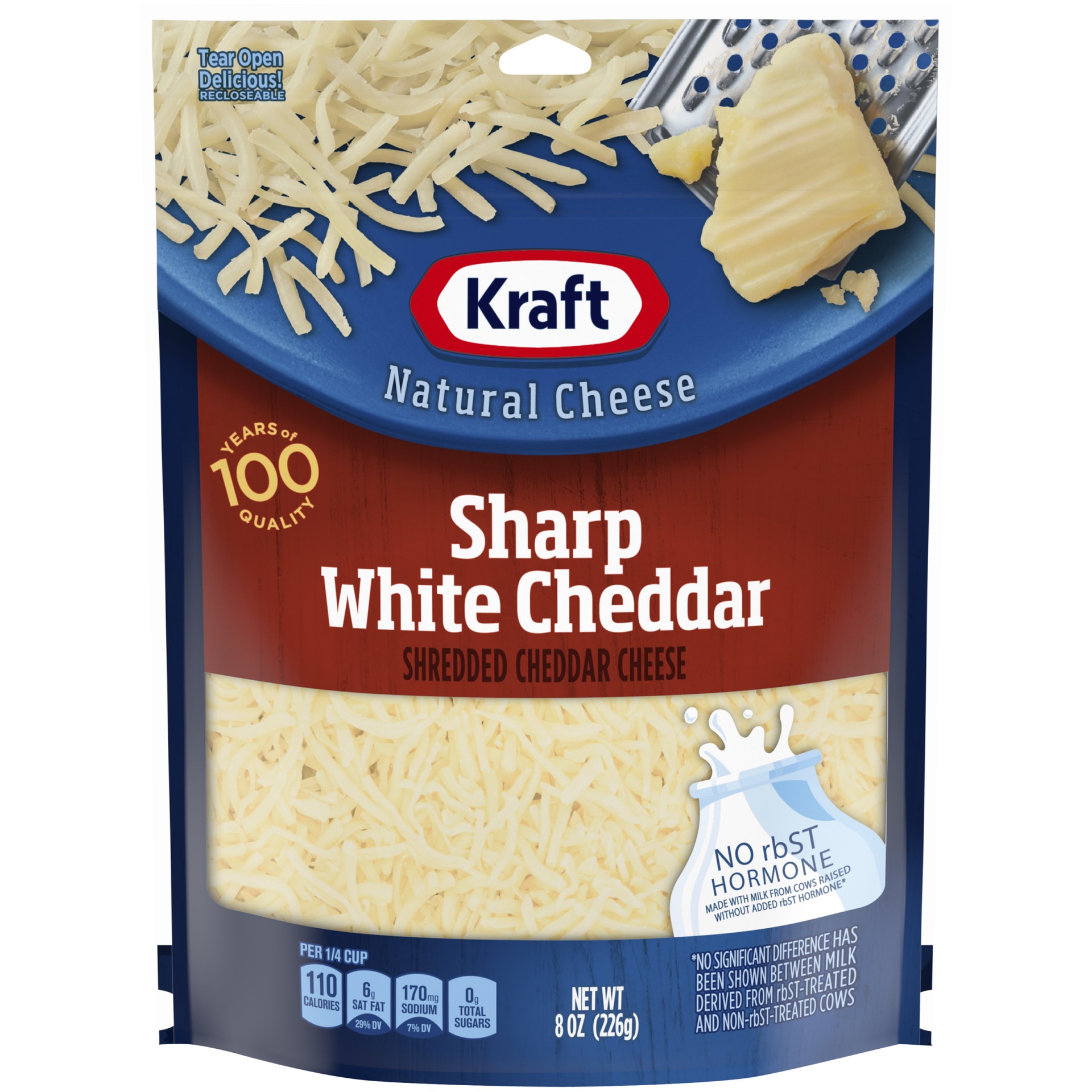 slide 1 of 1, Kraft Sharp White Cheddar, 8 oz