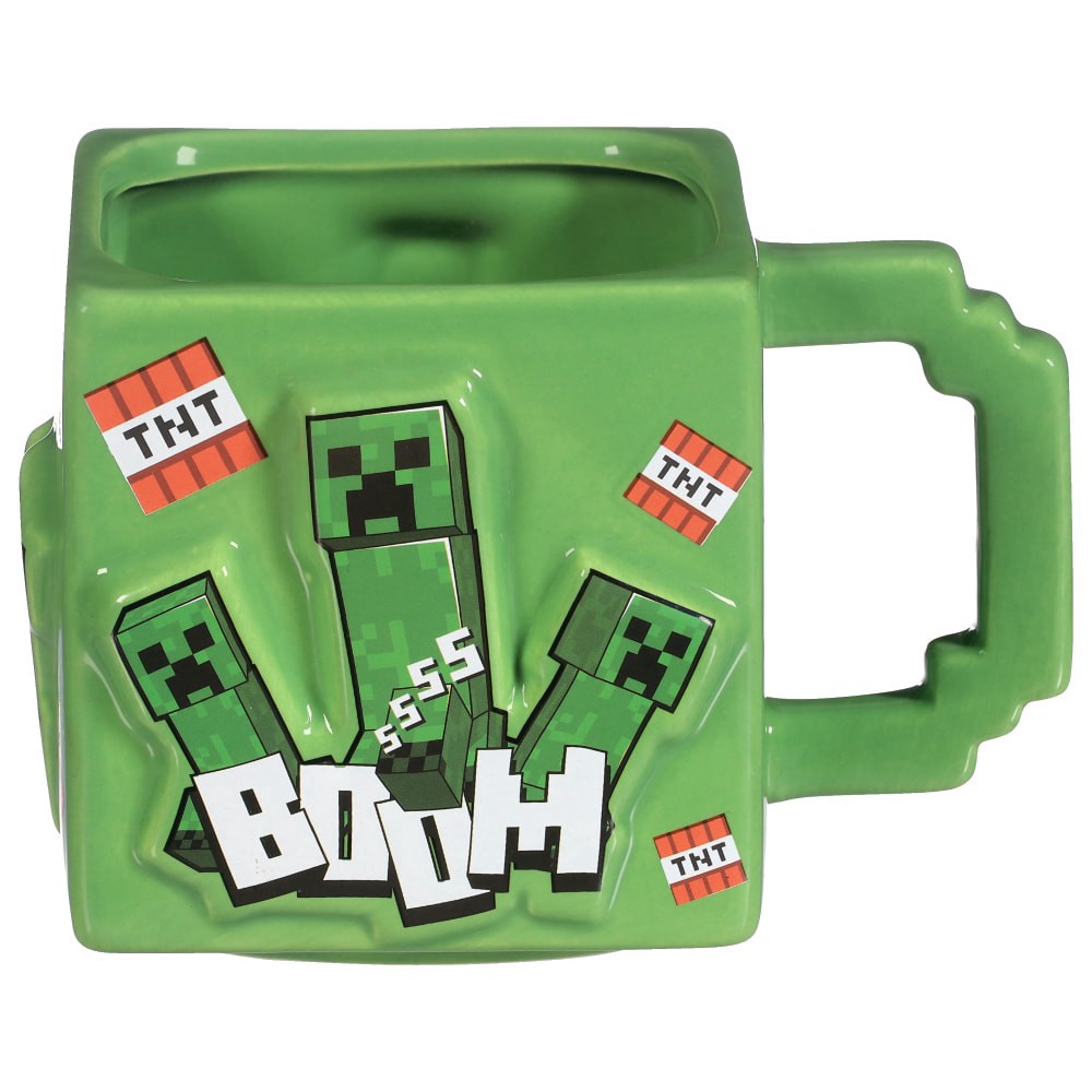 slide 1 of 4, Zak® Designs Minecraft Ceramic Sculpted Mug, 1 ct
