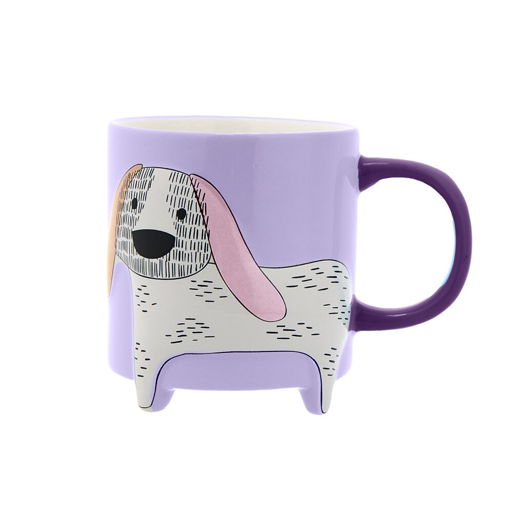 slide 2 of 3, Core Home Dog Footed Mug 16 oz - Purple, 16 oz