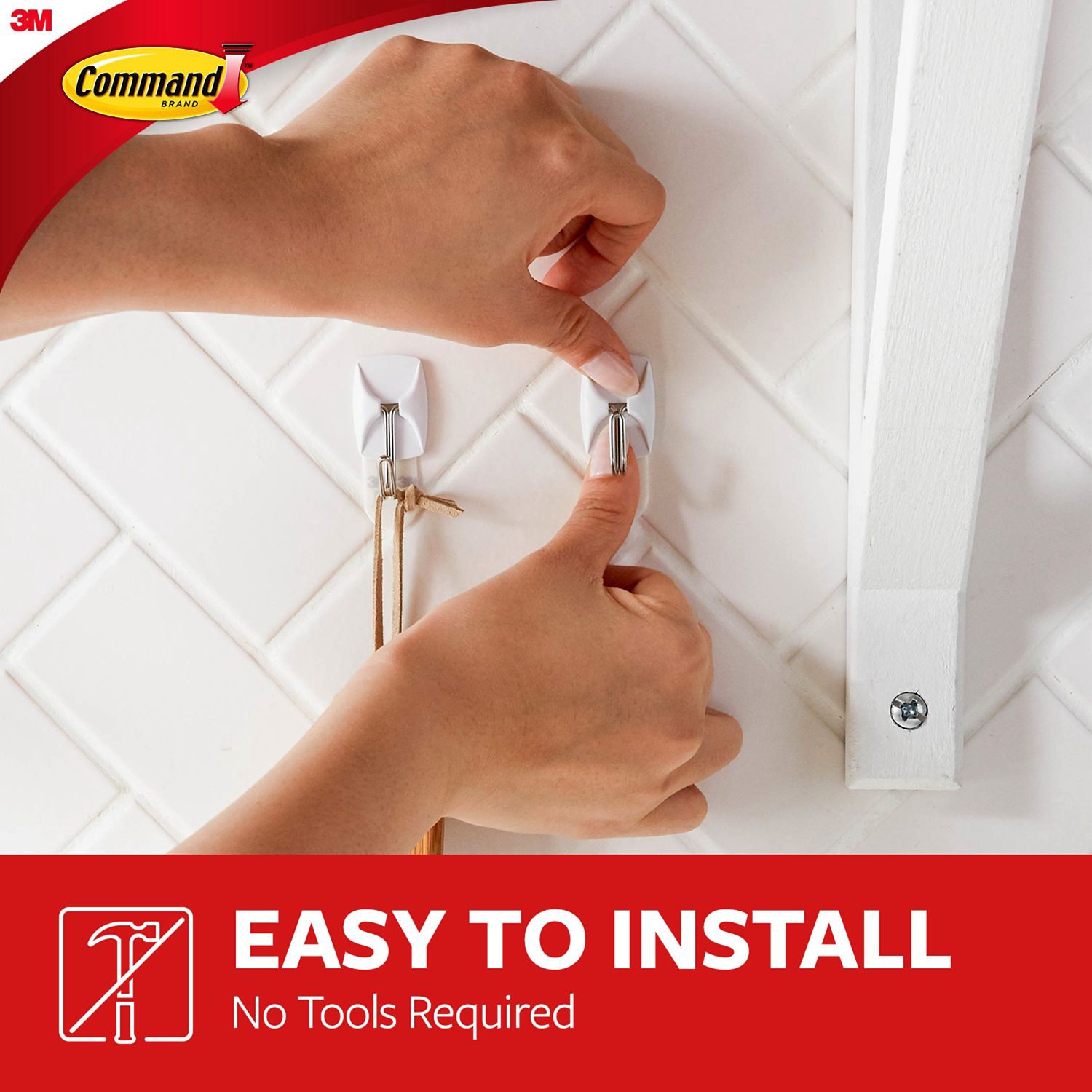 slide 8 of 9, 3M 3M Command Small Wire Hooks Value Pack, 1 ct