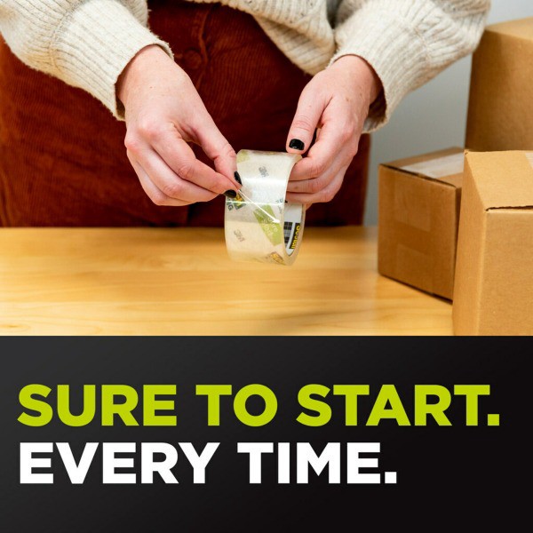 slide 3 of 7, Scotch Sure Start Shipping Tape, 3 ct
