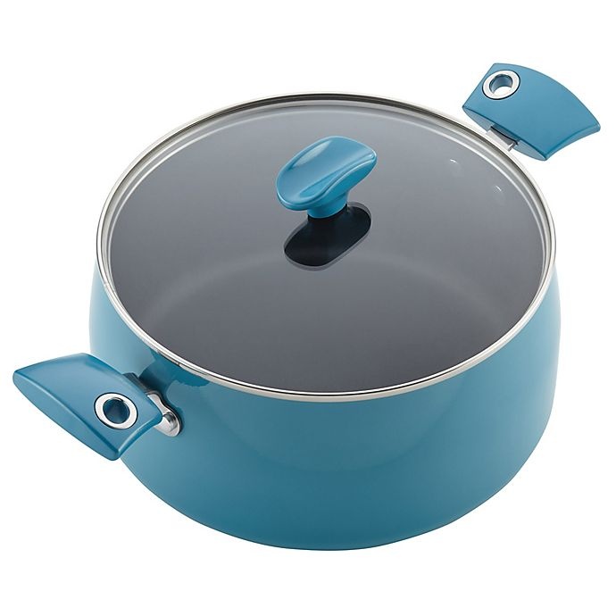 slide 4 of 5, Rachael Ray Cityscapes Porcelain Enamel Cookware Set - Turquoise, 12 ct