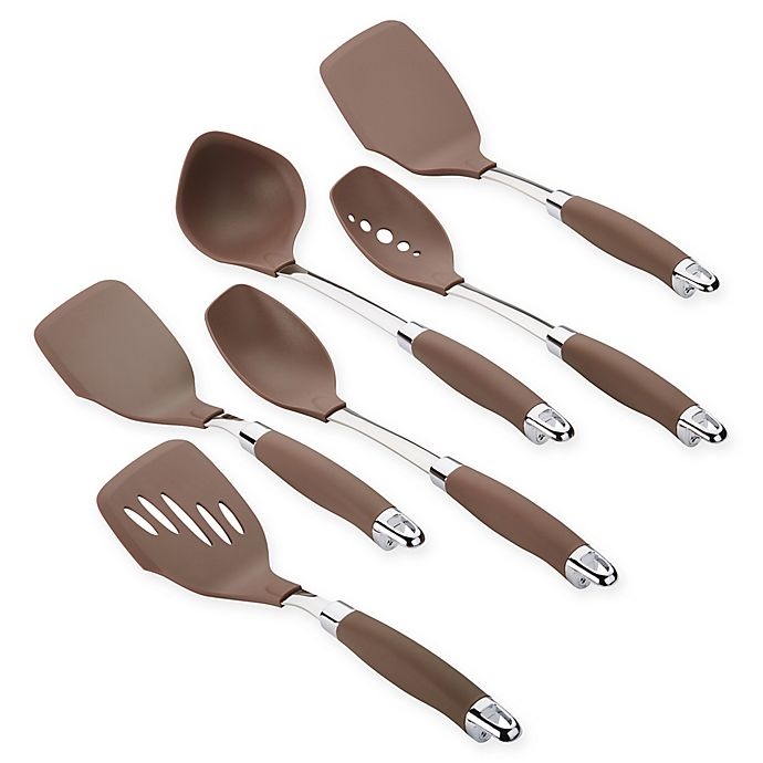 slide 1 of 8, Anolon SureGrip Nylon Nonstick Utensil Set - Bronze, 6 ct