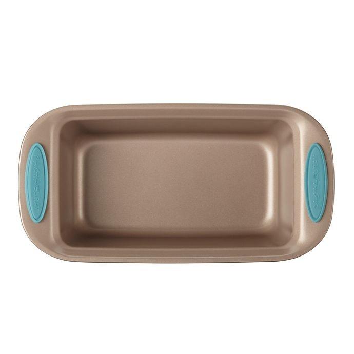 slide 2 of 4, Rachael Ray Cucina Nonstick Loaf Pan - Latte Brown/Agave Blue, 9 in x 5 in