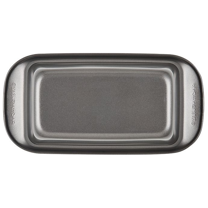 slide 5 of 6, Rachael Ray Meat Loaf Pan with Fat Draining Insert - Grey, 9 in x 5 in