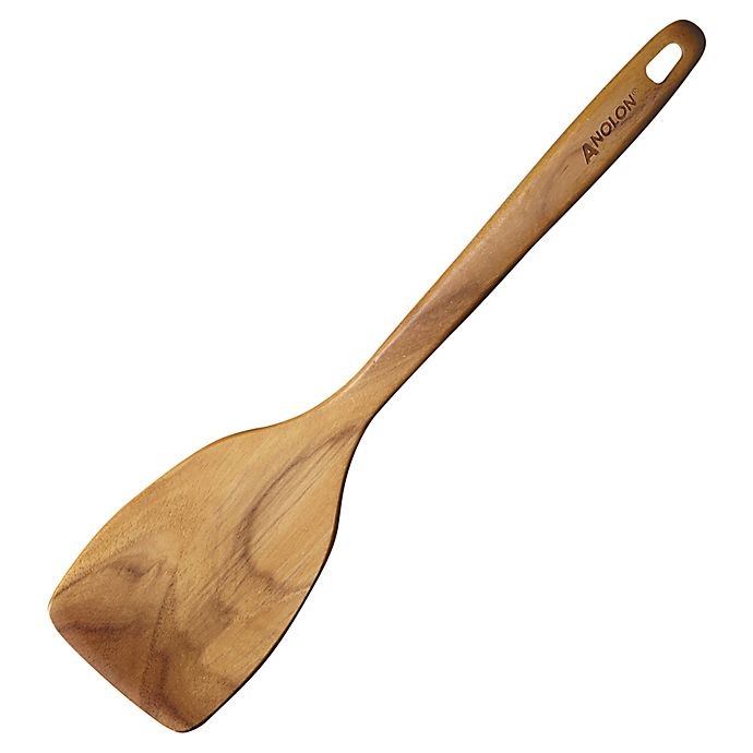 slide 4 of 6, Anolon Analon Teak Wood Spoon and Turner Utensil Set, 3 ct