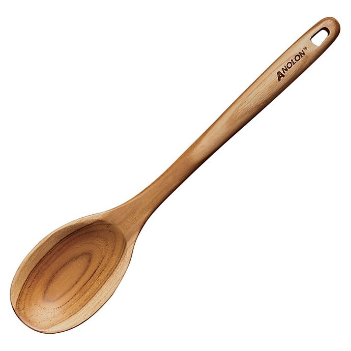 slide 5 of 6, Anolon Analon Teak Wood Spoon and Turner Utensil Set, 3 ct