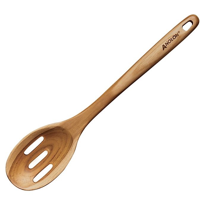 slide 6 of 6, Anolon Analon Teak Wood Spoon and Turner Utensil Set, 3 ct