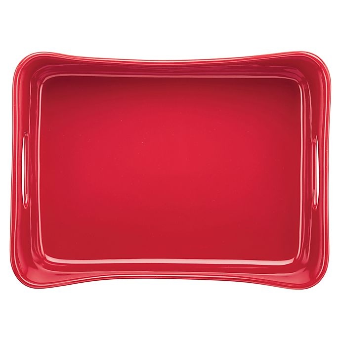 slide 3 of 3, Rachael Ray Ceramics Rectangular Baker - Red, 9 in x 12 in