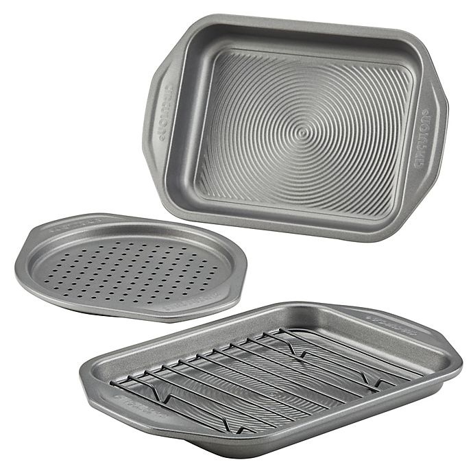 slide 1 of 6, Circulon Total Nonstick Bakeware Set - Grey, 4 ct