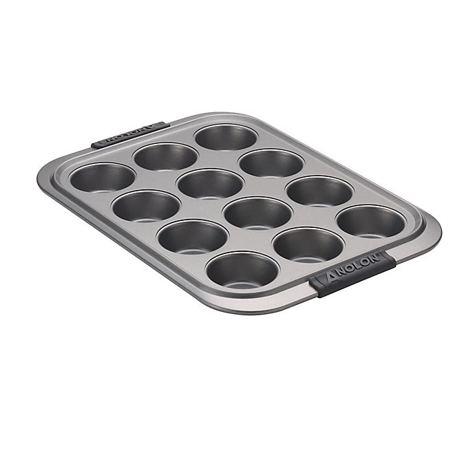 slide 3 of 5, Anolon 12-Cup Nonstick Covered Muffin Pan, 1 ct