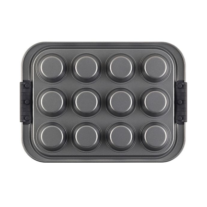 slide 4 of 5, Anolon 12-Cup Nonstick Covered Muffin Pan, 1 ct