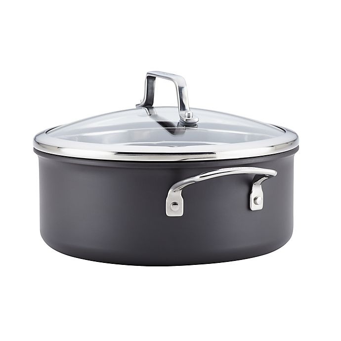 slide 4 of 4, Anolon Authority Hard Anodized Nonstick Covered Dutch Oven - Grey, 5 qt