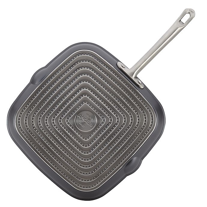 slide 2 of 5, Anolon Accolade Nonstick Hard Anodized Square Grill Pan - Moonstone, 11 in