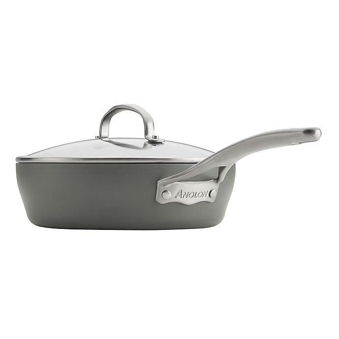 slide 3 of 4, Anolon Allure Nonstick Hard-Anodized Covered Saute Pan - Dark Grey, 3 qt