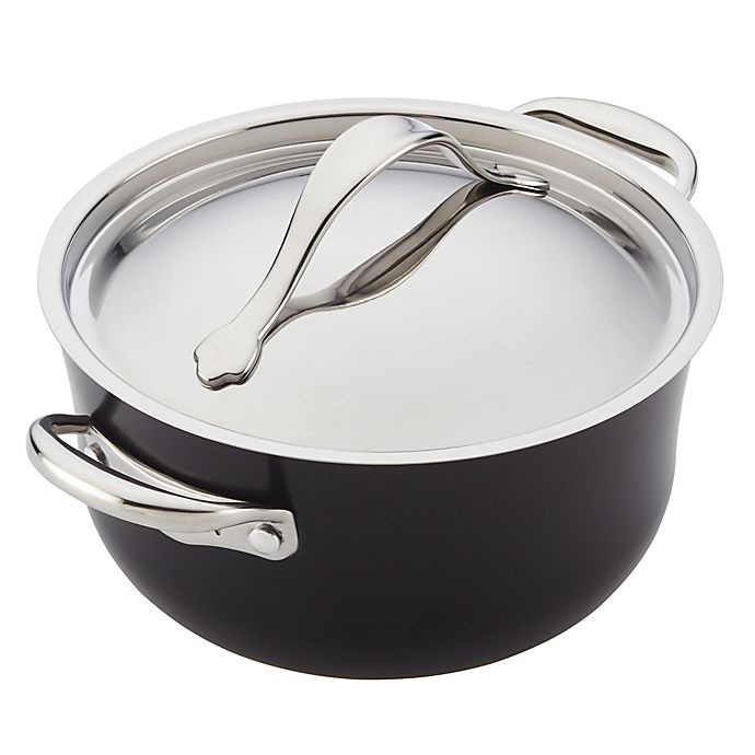 slide 2 of 3, Anolon Nouvelle Copper Luxe Nonstick Hard-Anodized Casserole Pan - Onyx, 4 qt