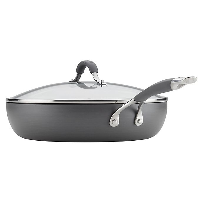 slide 2 of 4, Circulon Radiance Nonstick Hard-Anodized Covered Deep Skillet - Grey, 12 in