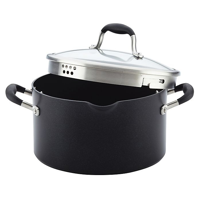 slide 2 of 5, Anolon Advanced Onyx Hard Anodized Nonstick Stock Pot, 6 qt