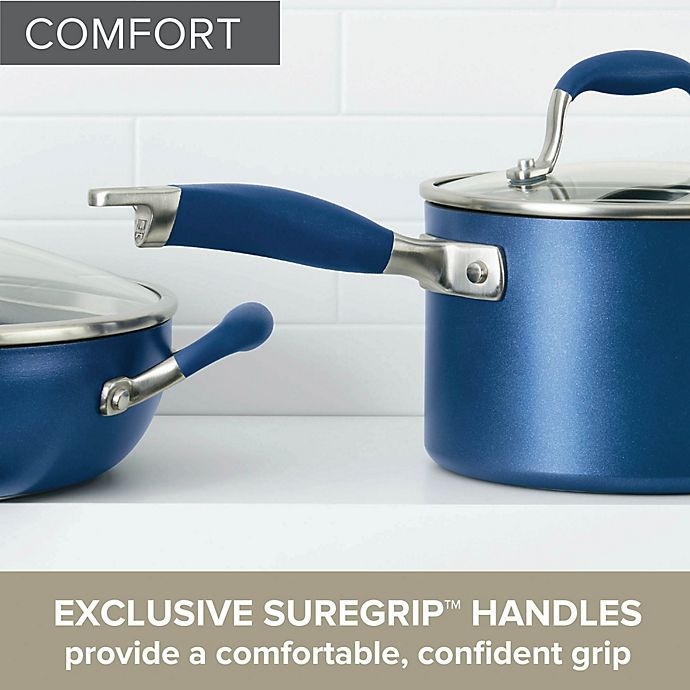 slide 4 of 6, Anolon Advanced Home Nonstick Hard-Anodized Aluminum Frying Pan Set - Indigo, 2 ct