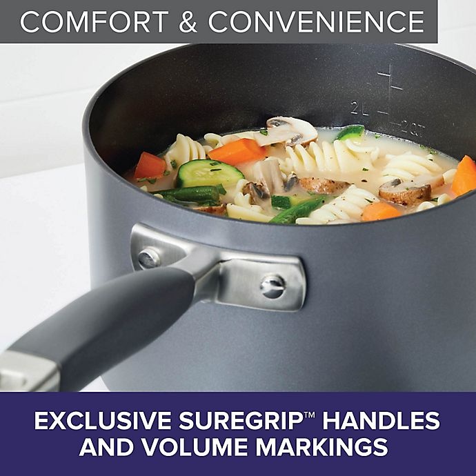 slide 4 of 5, Anolon Advanced Home Nonstick Hard-Anodized Aluminum Saucepan - Moonstone, 2 qt