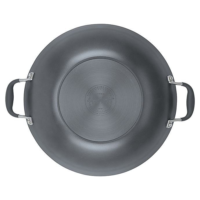 slide 3 of 9, Anolon Advanced Home Nonstick Hard-Anodized Aluminum Wok - Moonstone, 14 in