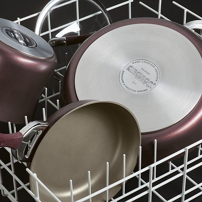 slide 8 of 8, Circulon Symmetry Nonstick Hard-Anodized Skillet Set - Merlot, 2 ct