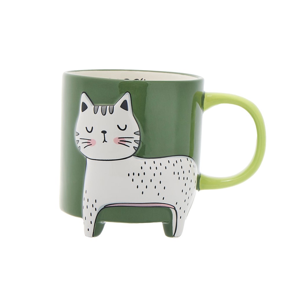 slide 2 of 3, Core Home Cat Footed Mug 16 oz Green, 16 oz