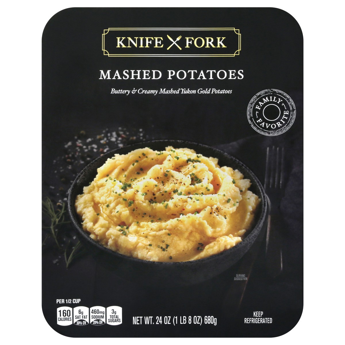 slide 1 of 14, Knife Fork Mashed Potatoes 24 oz, 24 oz