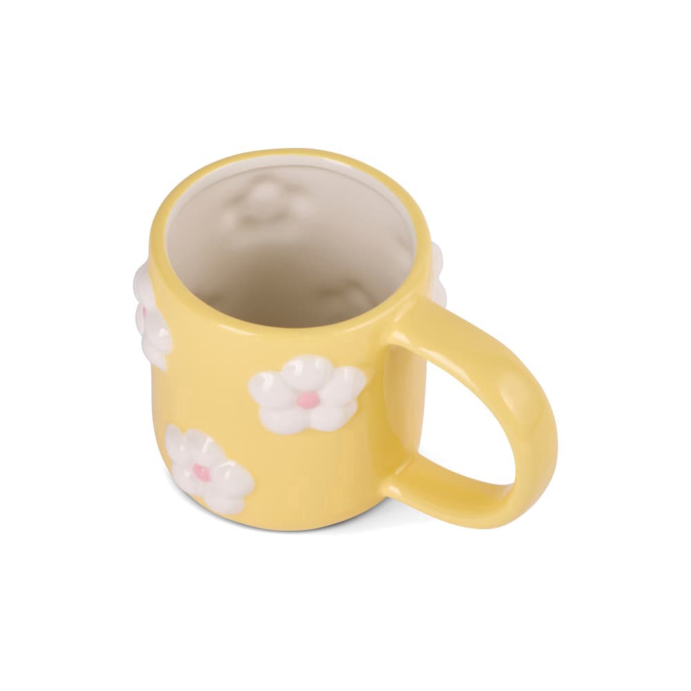 slide 2 of 3, Core Home Bubble Flower Mug - Yellow, 18 oz