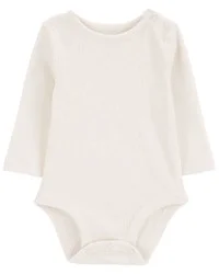 Carter's Baby Waffle Knit Long-Sleeve Bodysuit Ivory 3M