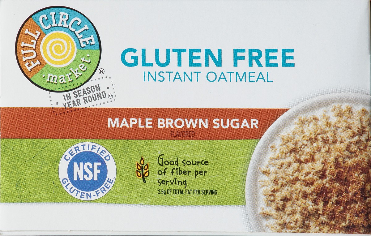 slide 8 of 17, Full Circle Market Gluten Free Maple Brown Sugar Instant Oatmeal 8 ea, 8 ct