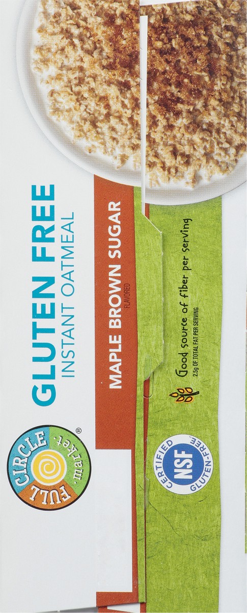slide 12 of 17, Full Circle Market Gluten Free Maple Brown Sugar Instant Oatmeal 8 ea, 8 ct