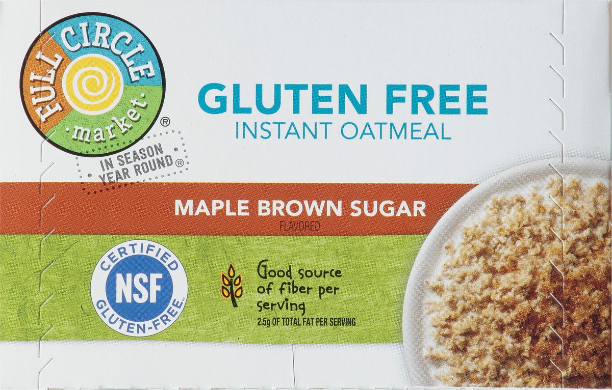 slide 6 of 17, Full Circle Market Gluten Free Maple Brown Sugar Instant Oatmeal 8 ea, 8 ct