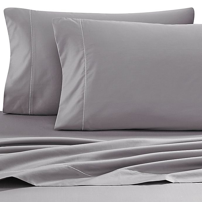 slide 1 of 9, Wamsutta Pima500-Thread-Count Full Sheet Set - Grey, 1 ct