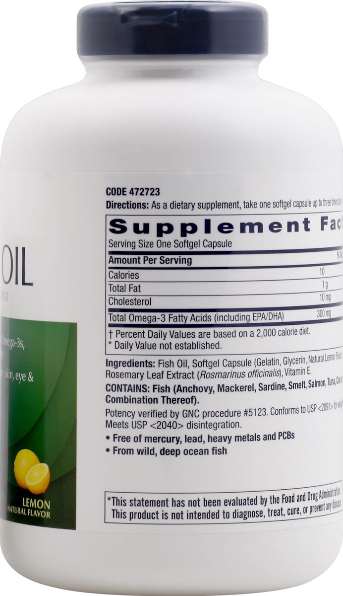 slide 2 of 8, GNC Fish Oil 360 ea, 360 ct