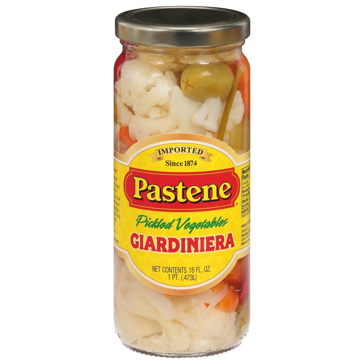 slide 1 of 9, Pastene Pickled Vegetables Giardiniera 16 fl oz, 16 fl oz