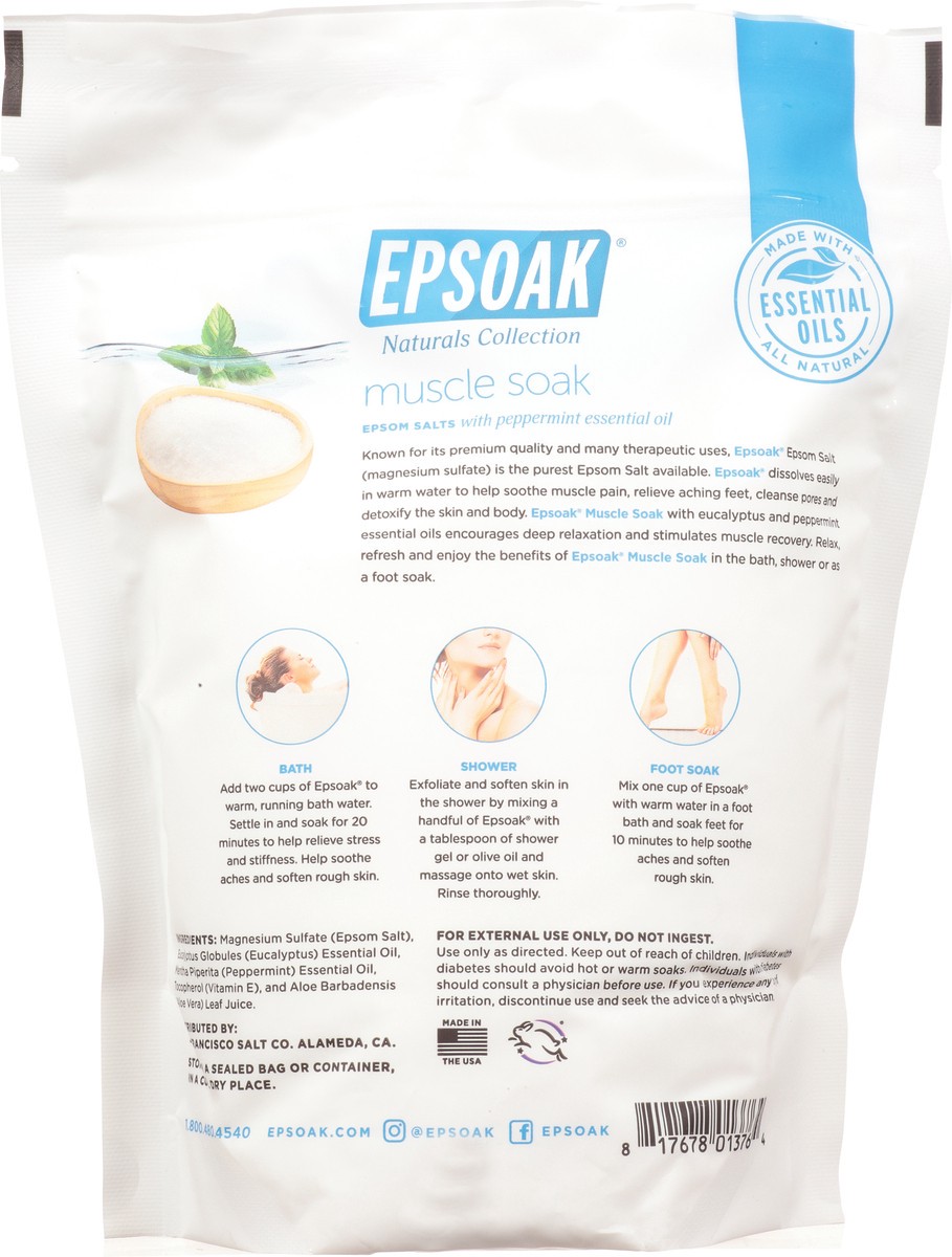 slide 12 of 12, Epsoak Naturals Collection Muscle Soak Epsom Salts 32 oz Pouch, 32 oz