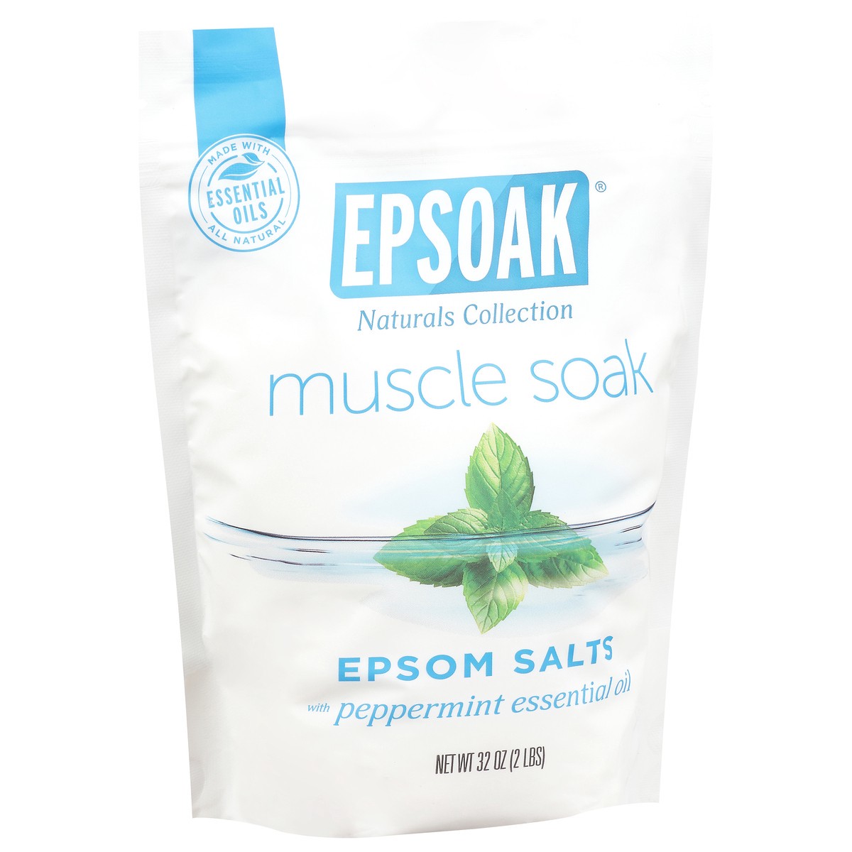 slide 4 of 12, Epsoak Naturals Collection Muscle Soak Epsom Salts 32 oz Pouch, 32 oz
