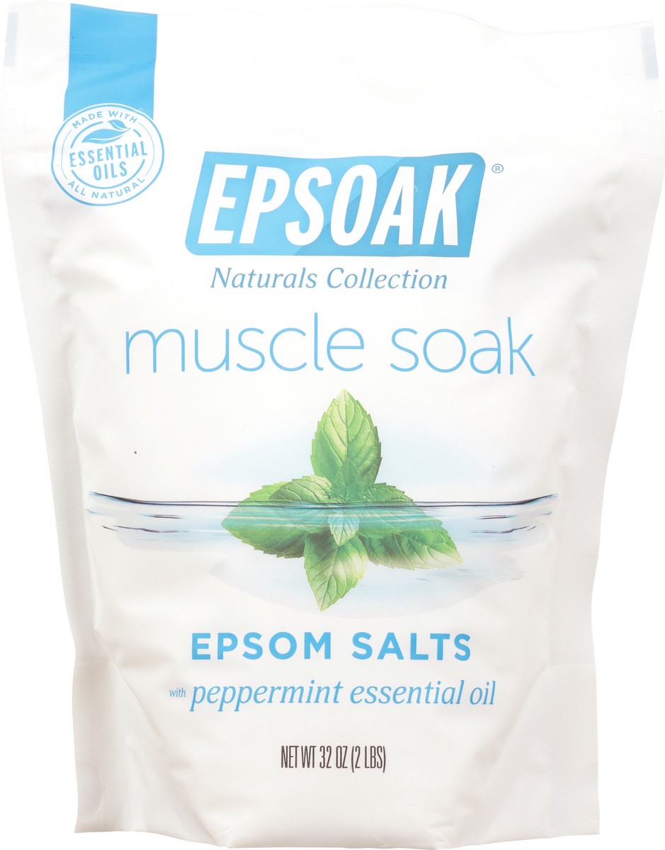 slide 9 of 12, Epsoak Naturals Collection Muscle Soak Epsom Salts 32 oz Pouch, 32 oz