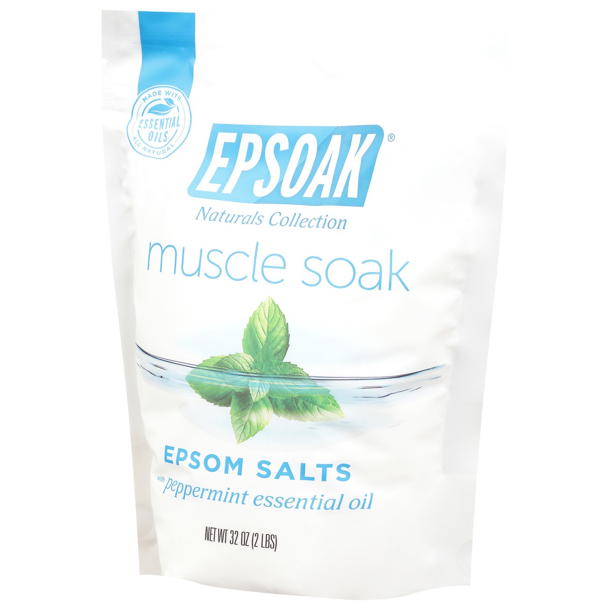 slide 7 of 12, Epsoak Naturals Collection Muscle Soak Epsom Salts 32 oz Pouch, 32 oz