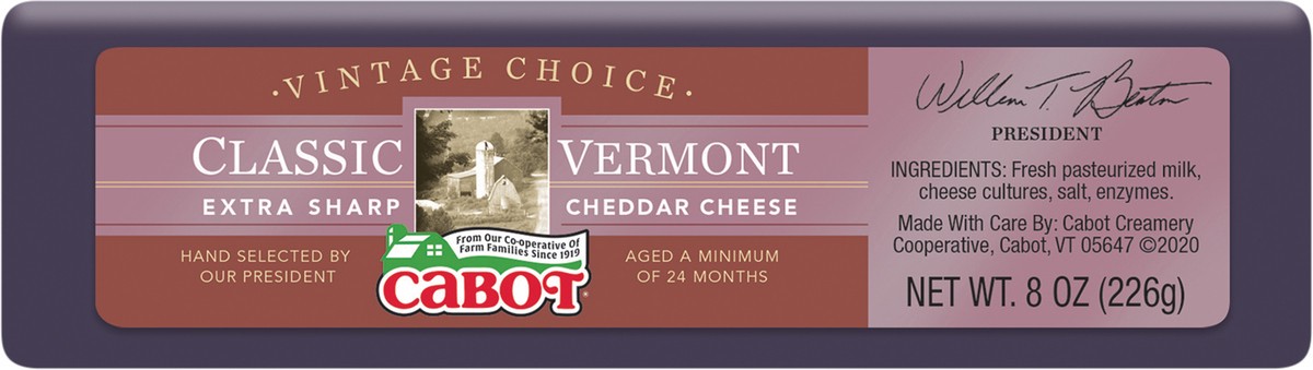 slide 5 of 7, Cabot Classic Vintage Choice White Waxed Cheddar Cheese, 8 oz