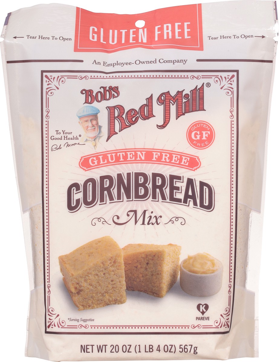 slide 4 of 9, Bob's Red Mill Gluten Free Cornbread Mix 20 oz, 1 ct