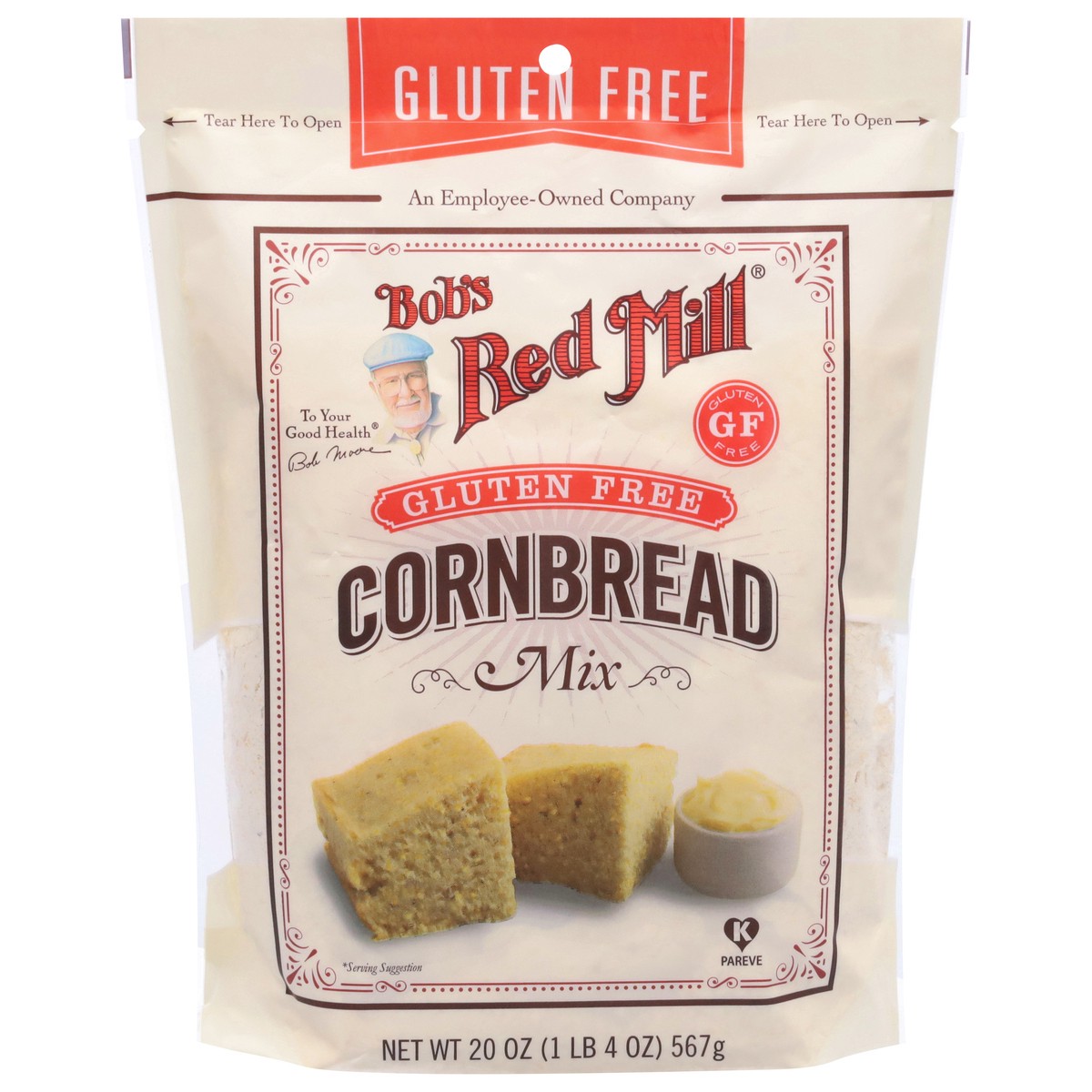 slide 1 of 9, Bob's Red Mill Gluten Free Cornbread Mix 20 oz, 1 ct