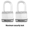 slide 4 of 5, Master Lock Magnum Laminated Steel Padlock M5XTLF, 2 inch wide, Pack of 2-Keyed Alike, 1 ct