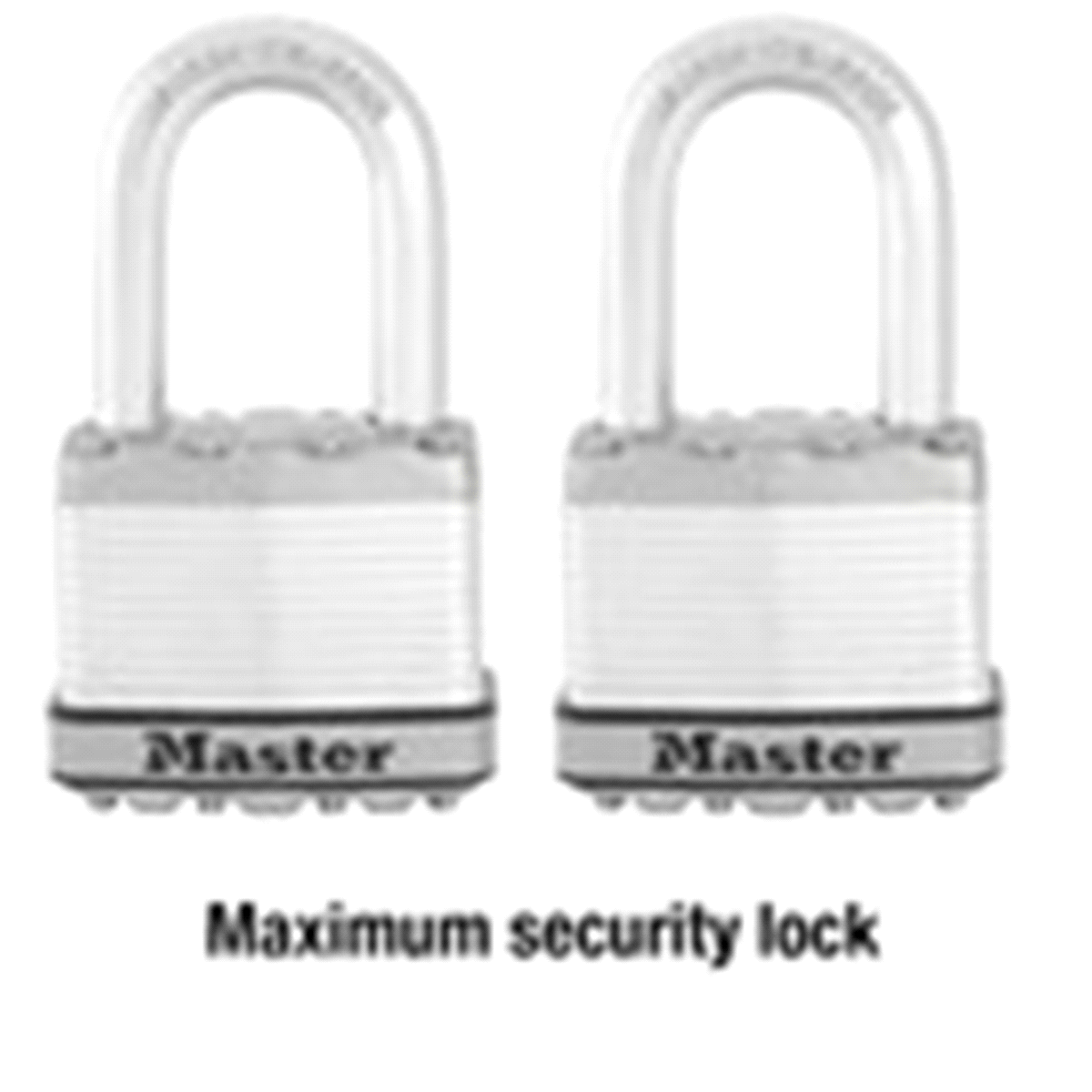 slide 2 of 5, Master Lock Magnum Laminated Steel Padlock M5XTLF, 2 inch wide, Pack of 2-Keyed Alike, 1 ct